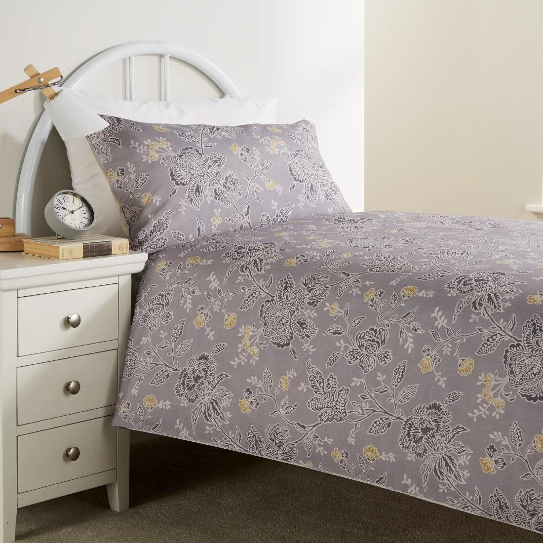 Mitre Essentials Chatsworth Hardwick Slate/Connel Slate Duvet Cover - Single - Image 1