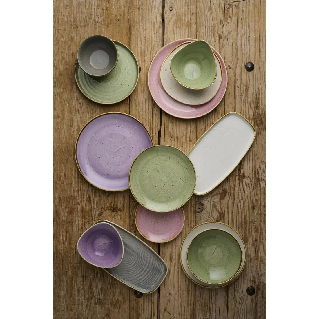 Churchill Stonecast Sage Green Triangle Bowls 185mm (12 Pack) - Image 2