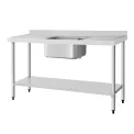 Vogue Single Sink with Double Drainer 1500mm - Image 1