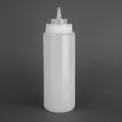 Vogue Clear Wide Neck Squeeze Sauce Bottle 32oz - Image 1