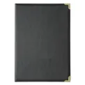 Olympia Faux Leather Menu Cover A5 Black - Image 1