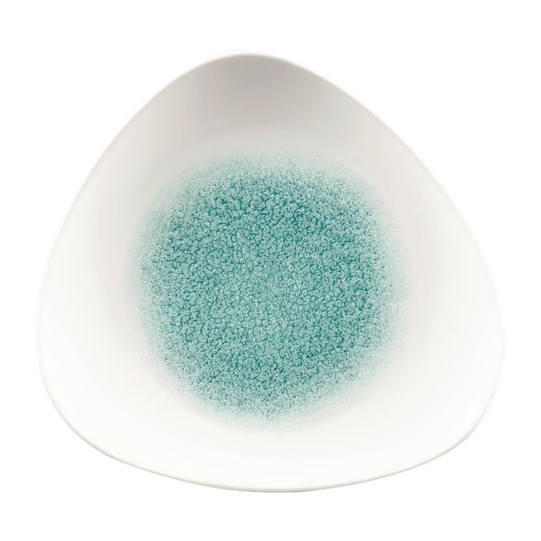 Churchill Studio Prints Raku Triangle Plates Jade Green 229mm (12 Pack) - Image 1