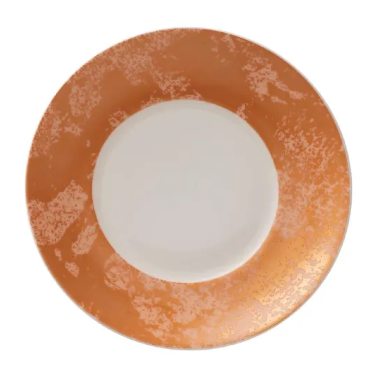 Royal Crown Derby Crushed Velvet Copper Charnwood Saucers (6 Pack)