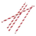 Fiesta Compostable Individually Wrapped Paper Straws Red Stripes (Pack of 250) - Image 1