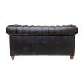 Chesterfield Leather Two-Seater Sofa Antique Brown - Image 2