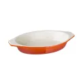Vogue Orange Oval Cast Iron Gratin 650ml - Image 1