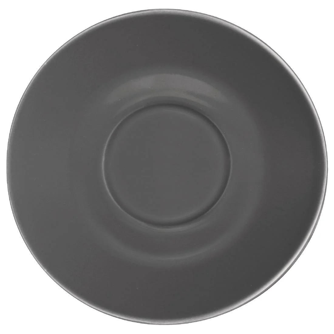 Olympia Cafe Saucers Charcoal 158mm - Image 1