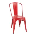 Bolero Bistro Steel Side Chair Red (Pack of 4) - Image 1
