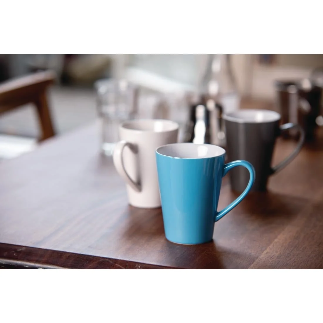 Olympia Cafe Latte Cups Charcoal 340ml 12oz - Image 2