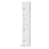 Elite Four Door Manual Combination Locker Locker White with Sloping Top