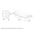 Jay-Be Contract Folding Bed with Water Resistant Mattress Single in Black Colour - Image 2