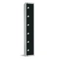 Elite Six Door Coin Return Locker Black - Image 1