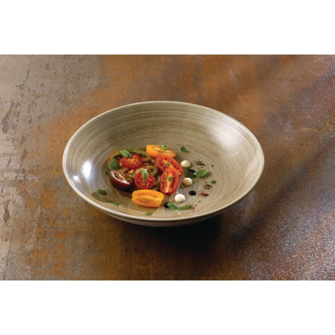 Churchill Stonecast Patina Antique Coupe Bowls Taupe 248mm - Image 2