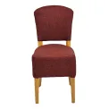 Hanoi Dining Chair In Soft Oak with Shetland Scarlet Seatpad (Pack of 2) - Image 2