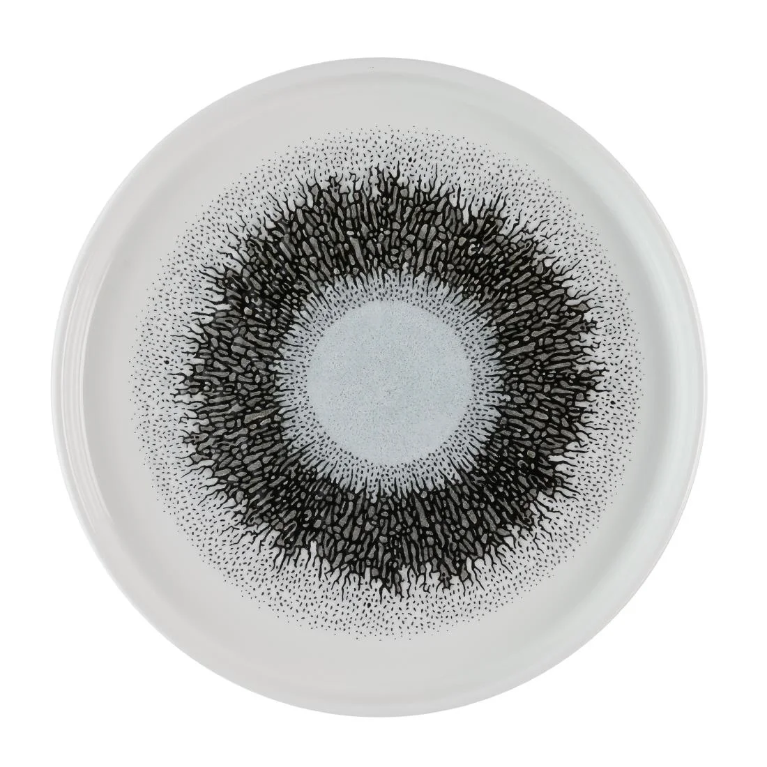 Churchill Studio Prints Fusion Black Walled Plates 210mm (6 Pack) - Image 1