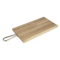 Olympia Rectangular Paddle Board Acacia Wood Metal Handles 615x260x20mm - Image 1