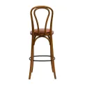 Hoop Back Bar Chair in Weathered Oak with Bison Tan Seat - Image 2