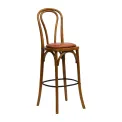 Hoop Back Bar Chair in Weathered Oak with Bison Tan Seat - Image 1