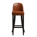 Kilsby Bar Chair in Dark Walnut with Bison Tan Seat - Image 1