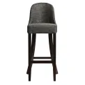 Kilsby Bar Chair in Dark Walnut with Shetland Smoke Seat - Image 1