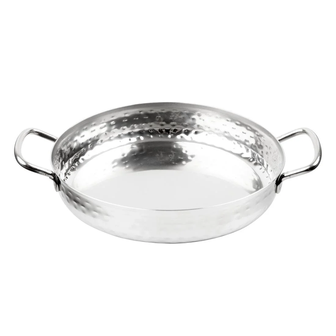 Olympia Table Presentation Handled Dish Stainless Steel Hammered 180mm - Image 2
