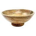 Olympia Footed Bowl Mango Wood 280mm - Image 1
