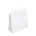 Fiesta Recyclable Twist Handle White Paper Bags Small (250 Pack) - Image 1