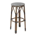 Bolero Parisian Style PE Rattan Bar Stools Black Dot Mix (2 Pack) - Image 1