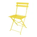 Bolero Perth Mellow Yellow Pavement Style Steel Folding Chairs (2 Pack) - Image 1