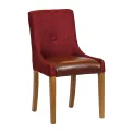 Bath Weathered Oak Dining Chairs with Scarlett Back & Espresso Seat (6 Pack) - Image 1