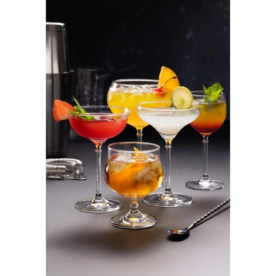 Olympia Lillie Short Stem Goblet Glasses 300ml (6 Pack) - Image 2