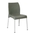 Bolero Elements Polypropylene Rattan Side Chairs Olive Green (4 Pack) - Image 1