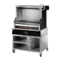 Pujadas Open Grill with Rod Bars and Mobile Cabinet 8581010B - Image 1