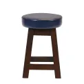 Everyday Wessex Dark Walnut Low Stool with Bison Midnight Seat (2 Pack) - Image 1