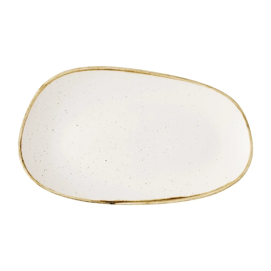Churchill Stonecast Opal Oblong Plates Barley White 220x130mm (12 Pack) - Image 1