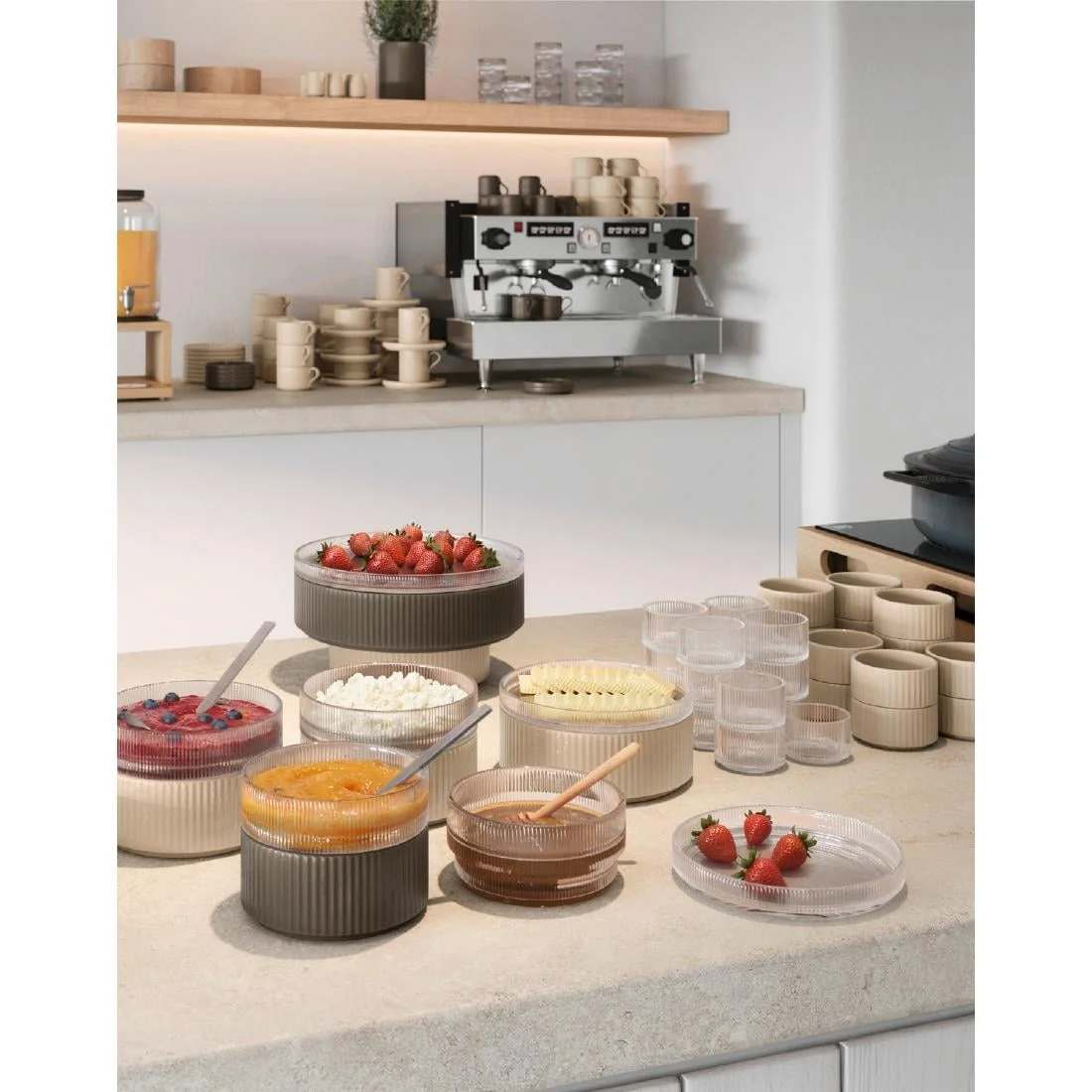 APS THE GRID Glass Bowls 60mm (12 Pack) - Image 2