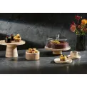 APS THE GRID Lacquered Oak Wood Bowl 140mm - Image 2