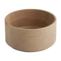 APS THE GRID Lacquered Oak Wood Bowl 140mm - Image 1