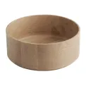 APS THE GRID Lacquered Oak Wood Bowl 200mm - Image 1