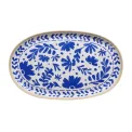 APS FLORYN Melamine Tray White & Blue 405x245mm - Image 1
