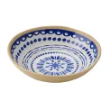 APS FLORYN Melamine Bowl White & Blue 190mm - Image 1