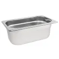 Vogue Stainless Steel 1/4 Gastronorm Pan 100mm - Image 1
