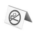 Brushed Steel No Smoking Table Sign - Image 1