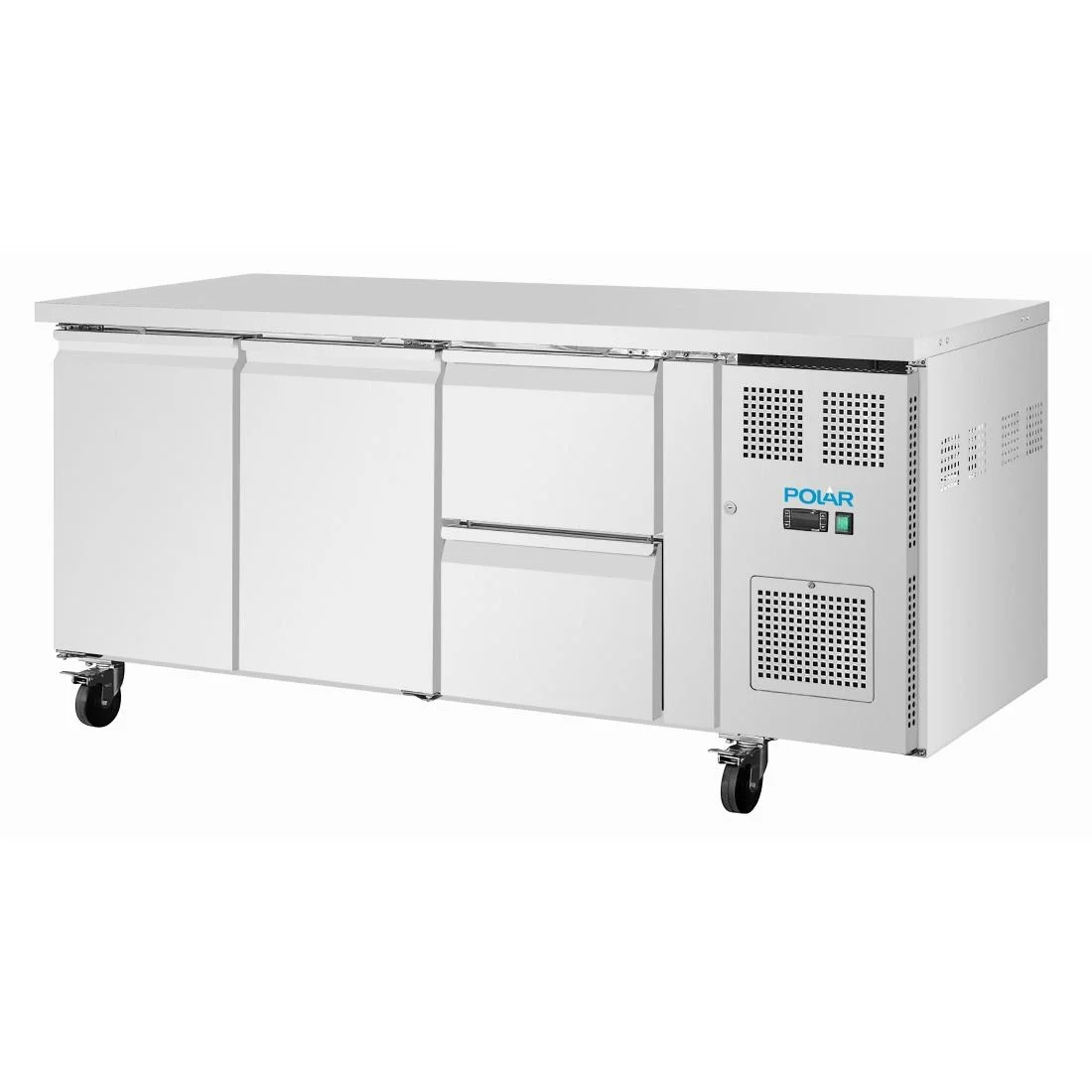 Polar U-Series 2 Door & 2 Drawer Counter Fridge 242Ltr - Image 2