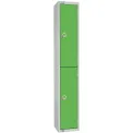 Elite Double Door Manual Combination Locker Locker Green with Sloping Top - Image 1