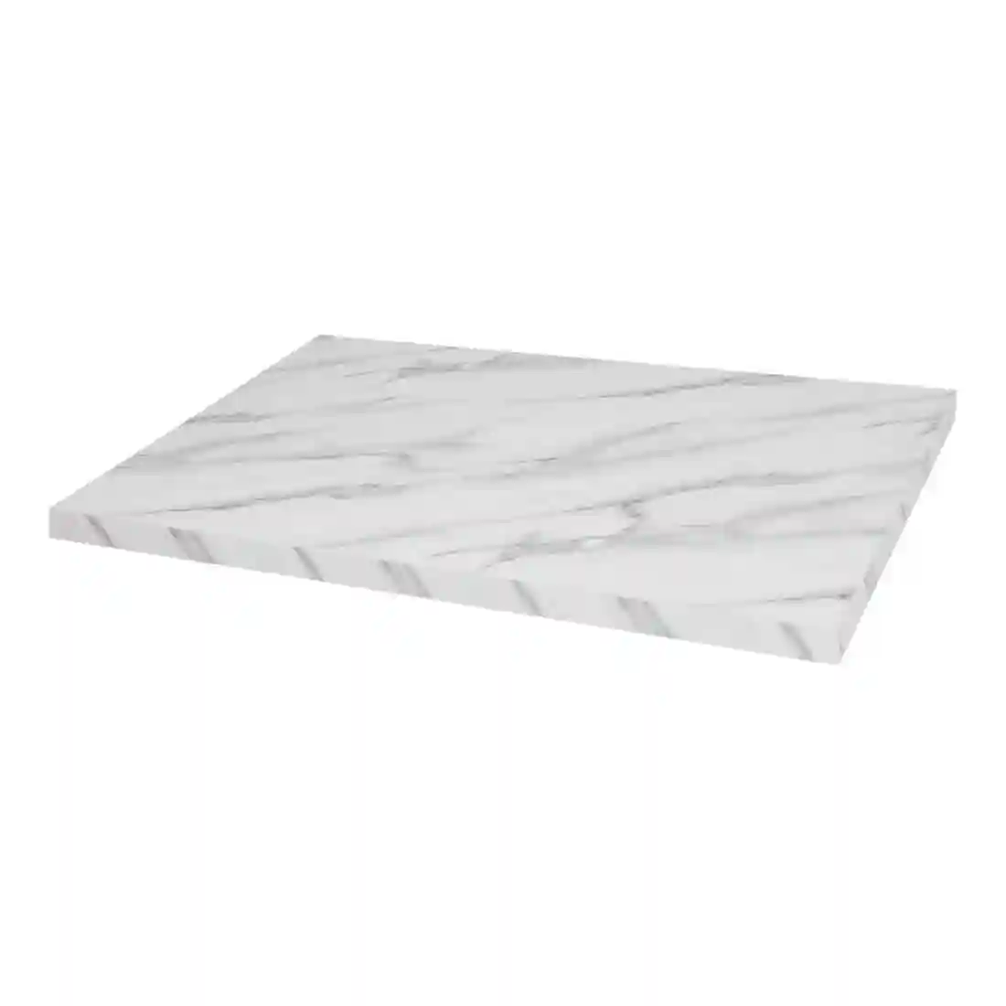 Bolero Pre-Drilled Rectangular Table Top Marble Effect 700mm - Image 1