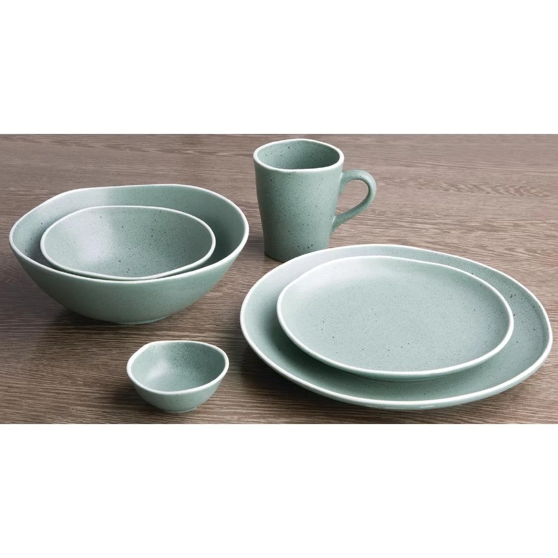 Olympia Chia Deep Bowls Green 210mm (6 Pack) - Image 2