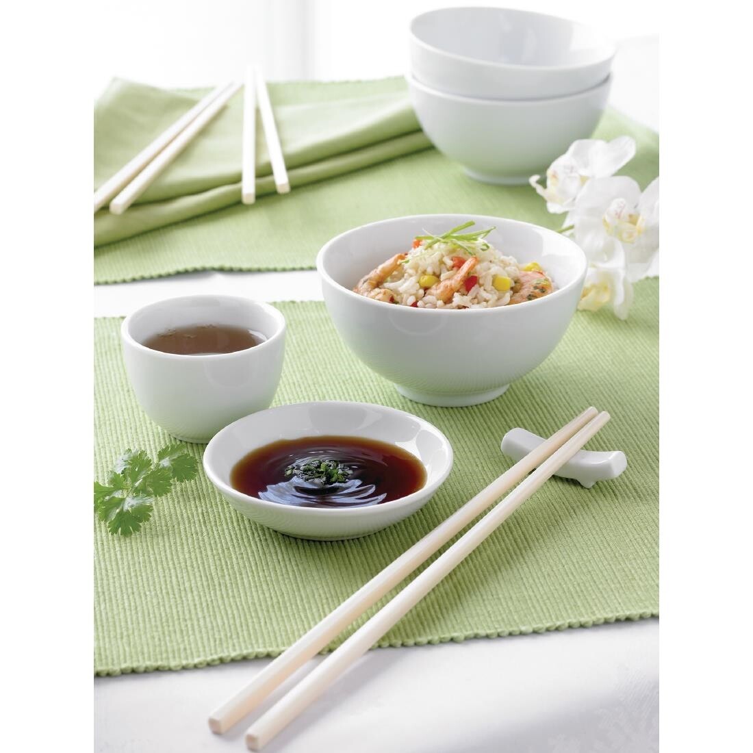 Olympia Whiteware Rice Bowls 130mm