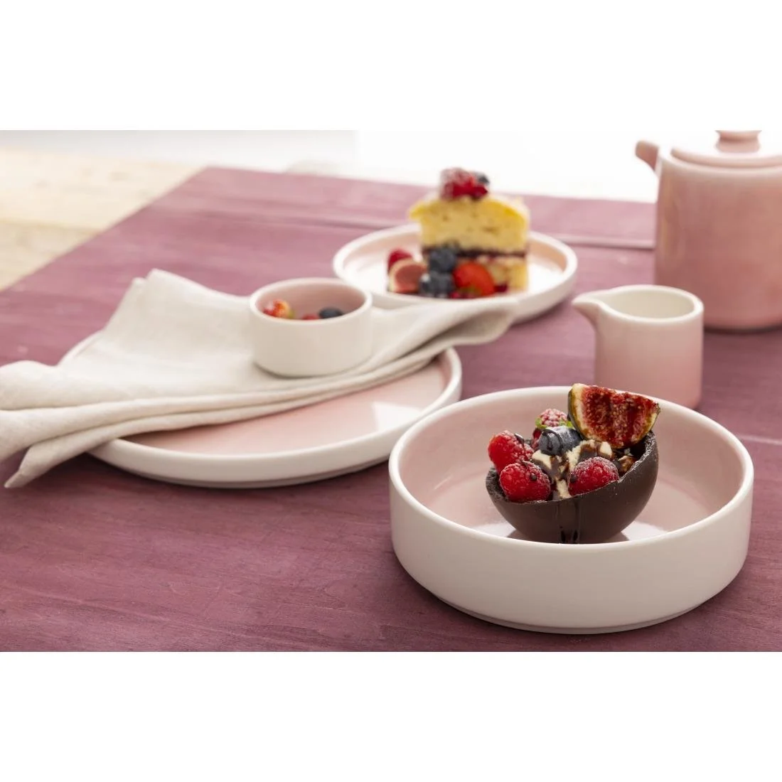 Olympia Fondant Tea Pots Pink 450ml (2 Pack) - Image 2