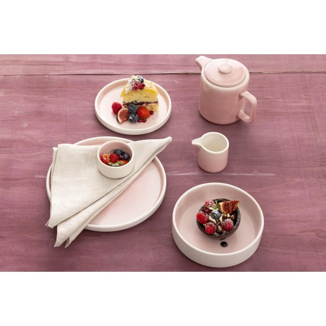 Olympia Fondant Tea Pots Pink 450ml (2 Pack) - Image 3